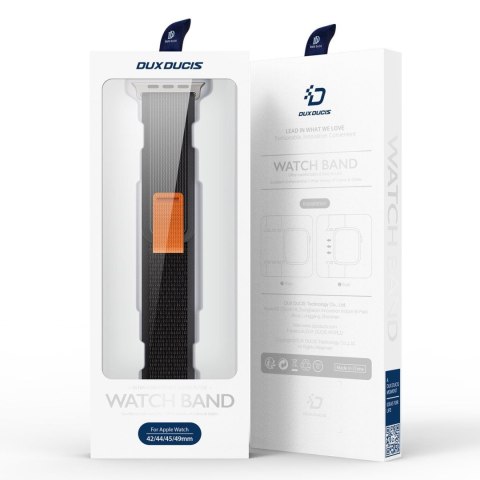 DUX DUCIS pasek YJ nylonowy do Apple Watch 42 / 44 / 45 / 49 mm czarno szary