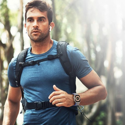 DUX DUCIS pasek YJ nylonowy do Apple Watch 42 / 44 / 45 / 49 mm niebiesko szary