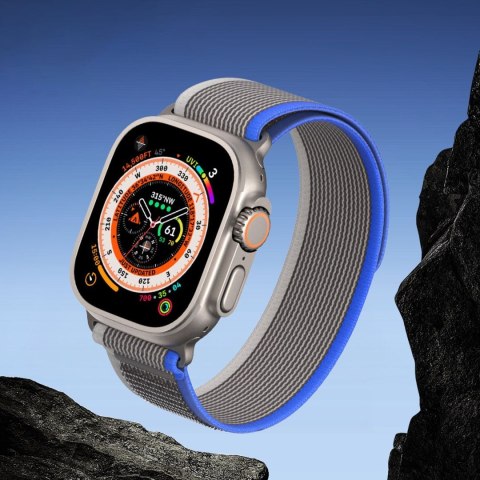 DUX DUCIS pasek YJ nylonowy do Apple Watch 42 / 44 / 45 / 49 mm niebiesko szary