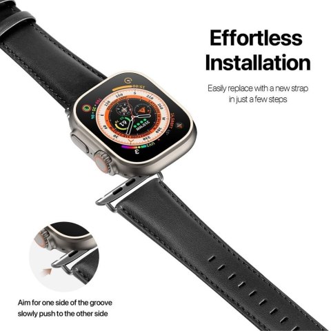 DUX DUCIS pasek YS skórzany do Apple Watch 38 / 40 / 41 mm czarny