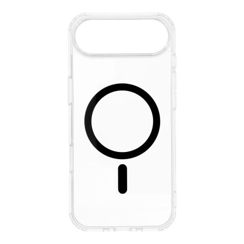 Etui na iPhone 17 AIR Drop Glue Colorful Ring Mag Cover zgodny z MagSafe czarne