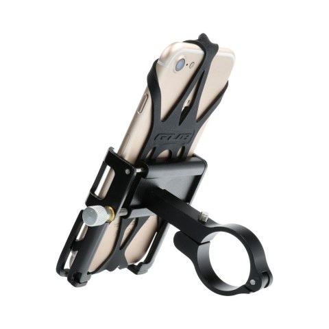 GUB uchwyt rowerowy na kierownicę P10 Aluminium + silikonowy uchwyt czarny