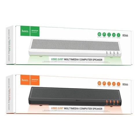 Głośnik bezprzewodowy 2 x 3W Hoco 2w1 BS66 biały