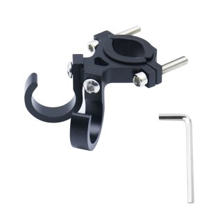 Hak uchwyt na zakupy podwójny do roweru / hulajnogi aluminiowy FS366-005 czarny