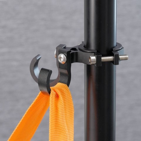 Hak uchwyt na zakupy podwójny do roweru / hulajnogi aluminiowy FS366-005 czarny