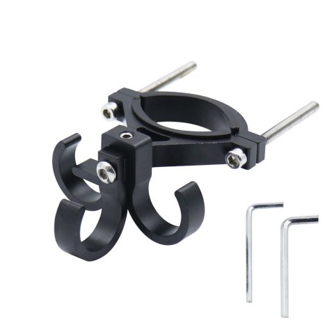 Hak uchwyt na zakupy potrójny do roweru / hulajnogi aluminiowy FS366-001 czarny