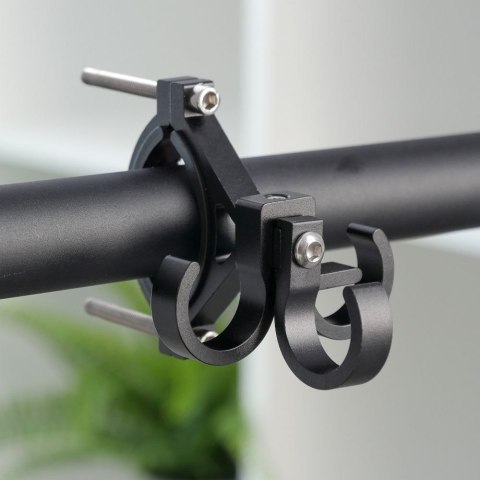 Hak uchwyt na zakupy potrójny do roweru / hulajnogi aluminiowy FS366-001 czarny