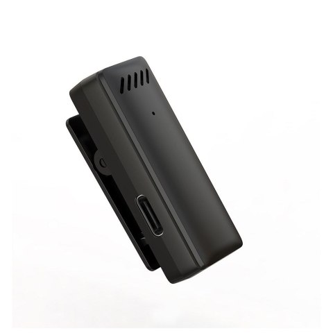 Mikrofon krawatowy bezprzewodowy Typ C z etui ładującym S11 czarny