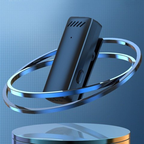 Mikrofon krawatowy bezprzewodowy Typ C z etui ładującym S11 czarny