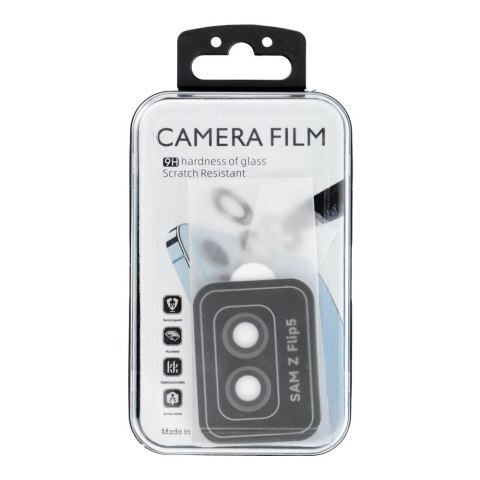 Osłona aparatu PROTECTOR 9H + aplikator do SAMSUNG FLIP 5 czarna
