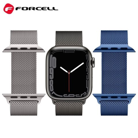 Pasek do Apple Watch Forcell F-Design FA03 magnetyczny stal 38 / 40 / 41 mm niebieski