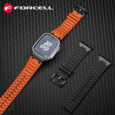 Pasek do Apple Watch Forcell F-Design FA06 dziurki silikon 38 / 40 / 41 mm czarny