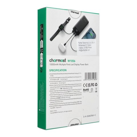 Powerbank Veger 10000 mAh 3A W1056 czarny