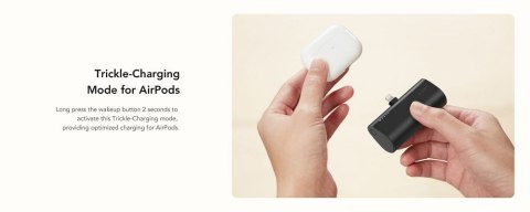 Powerbank Veger PlugOn (W0556P) PD QC3.0 3A 20W 5000 mAh z wbudowanym złączem Lightning czarny