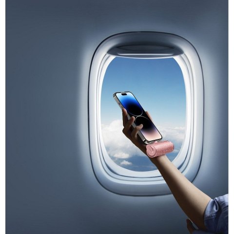 Powerbank Veger PlugOn (W0573) PD QC3.0 2,4A 12W 5000 mAh z wbudowanym złączem USB C rózowy