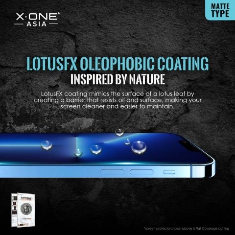 Protektor LCD X-ONE Extreme Shock Eliminator 4th gen. Matowe - do iPhone 14 Pro Max/15 Plus