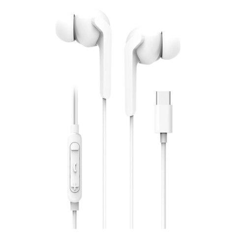 Słuchawki przewodowe douszne USB C (DAC) Blue Star M15C 1,2 m białe