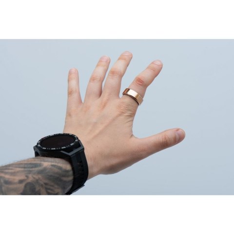 Smart Ring R11M- inteligentny pierścień ze stali ze stacją ładującą rozmiar 12 (21,4mm) złoty