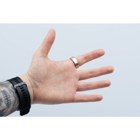 Smart Ring R11M- inteligentny pierścień ze stali ze stacją ładującą rozmiar 12 (21,4mm) złoty