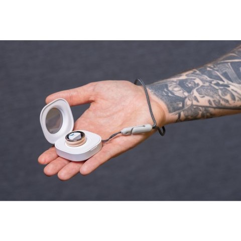 Smart Ring R11M- inteligentny pierścień ze stali ze stacją ładującą rozmiar 12 (21,4mm) złoty