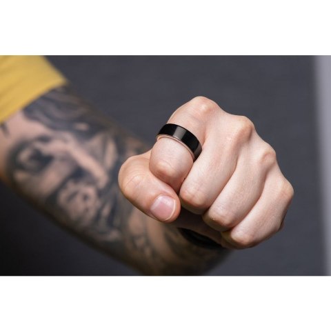 Smart Ring R8- inteligentny pierścień ceramiczny ze stacją ładującą rozmiar 15,4mm czarny