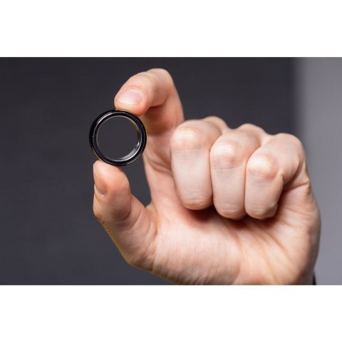 Smart Ring R8- inteligentny pierścień ceramiczny ze stacją ładującą rozmiar 15,4mm czarny