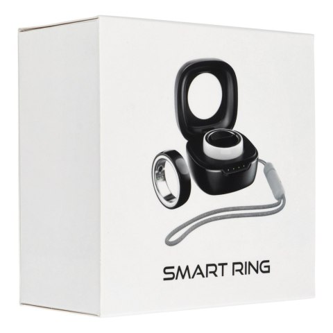 Smart Ring R8- inteligentny pierścień ceramiczny ze stacją ładującą rozmiar 18mm czarny