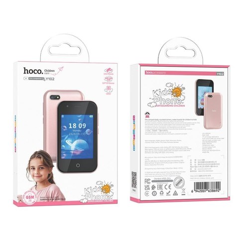 Smartphone dla dzieci Hoco 2,8" 2G Y102 różowy
