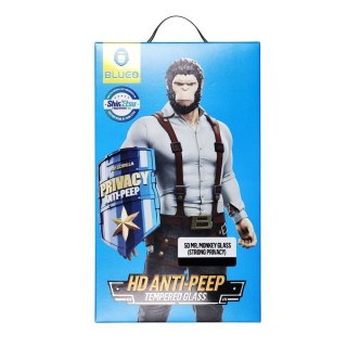 Szkło Hartowane 5D Mr. Monkey Glass - Apple iPhone 12 / 12 Pro czarny (Anti-Peep Strong Privacy)