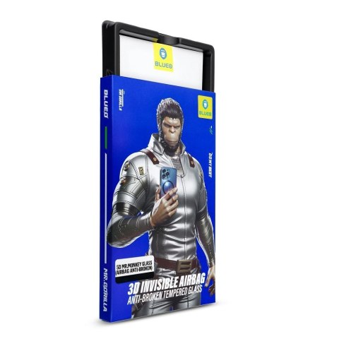 Szkło Hartowane 5D Mr. Monkey Glass - Apple iPhone 15 czarny (3D Invisible Airbag Anti-broken)