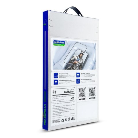 Szkło Hartowane 5D Mr. Monkey Glass - Apple iPhone 16 Pro czarny (3D Invisible Airbag Anti-broken)