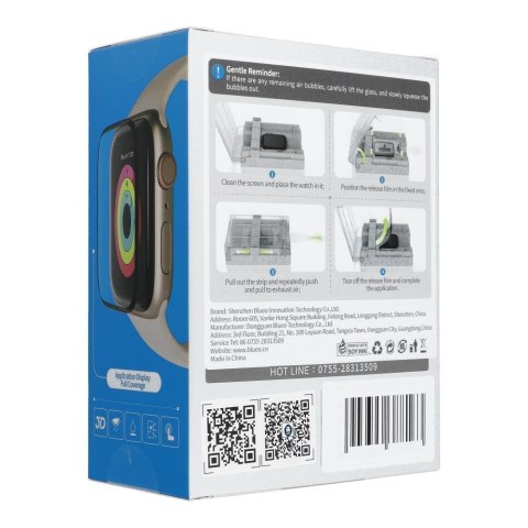 Szkło Hartowane 5D Mr. Monkey Glass - do Apple Watch 10/11 46MM czarny (Anti-Static Strong HD)