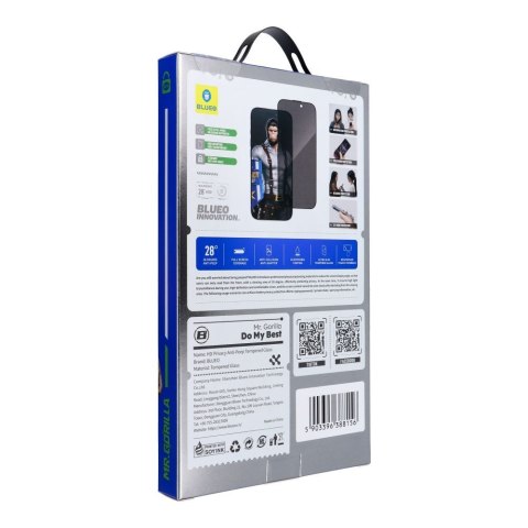 Szkło Hartowane 5D Mr. Monkey Glass - do Samsung Galaxy S25 Edge czarny (Anti-Peep Strong Privacy)