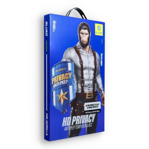 Szkło Hartowane 5D Mr. Monkey Glass - do Samsung Galaxy S26 Plus czarny (Strong Privacy - działający czytnik)