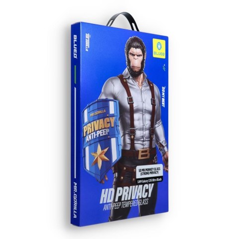 Szkło Hartowane 5D Mr. Monkey Glass - do Samsung Galaxy S26 Ultra czarny (Strong Privacy - działający czytnik)