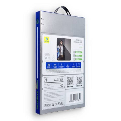 Szkło Hartowane 5D Mr. Monkey Glass - do Samsung Galaxy S26 czarny (Strong Privacy - działający czytnik)