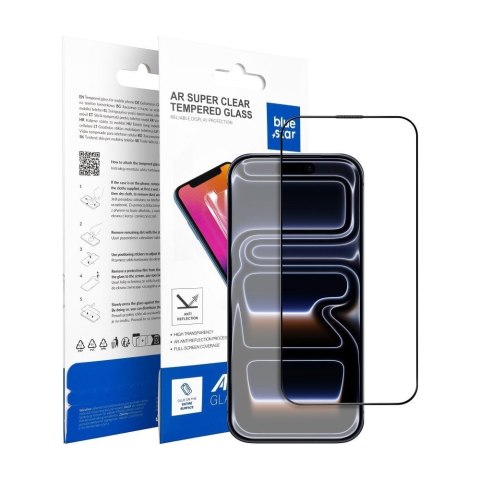 Szkło hartowane do iPhone 16 PRO MAX Blue Star 5D AR czarne