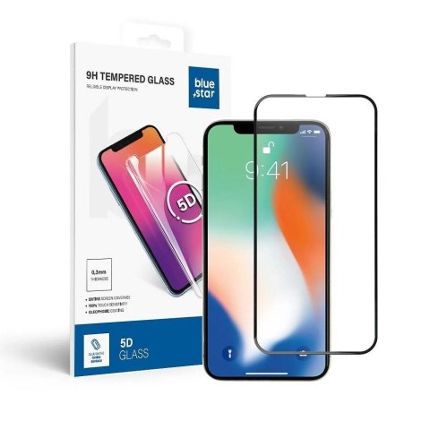Szkło hartowane do iPhone X (full glue) Blue Star 5D czarne