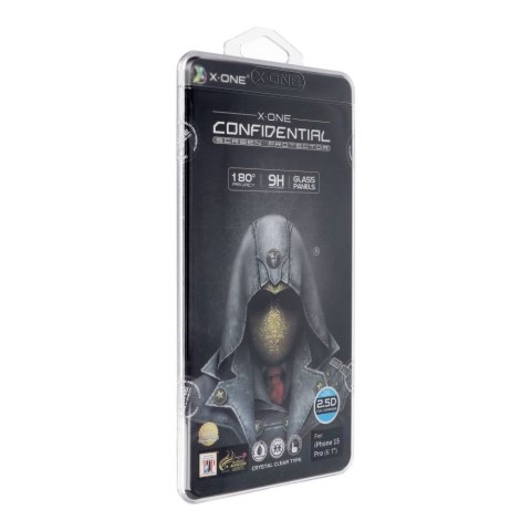 Szkło hartowane X-ONE Full Cover Extra Strong Privacy - do iPhone 15 Pro (full glue) czarny
