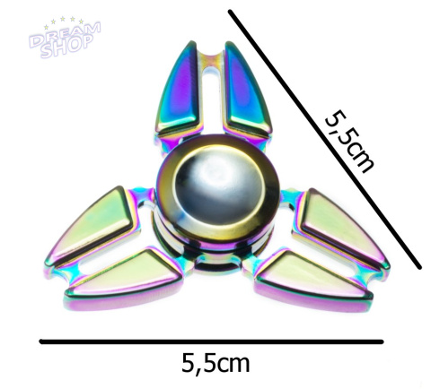 FIDGET SPINNER METALOWY TĘCZOWY WZÓR 2 + BOX FIDGET SPINNER METALOWY TĘCZOWY WZÓR 2 + BOX