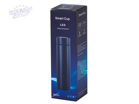 Kubek termiczny termos smart LED 500ml czarny
