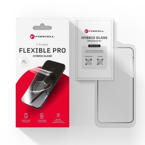Szkło hybrydowe do iPhone 12 PRO MAX Forcell Flexible 5D czarne