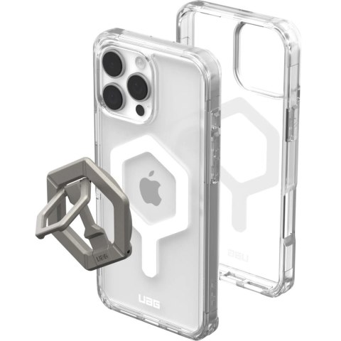 UAG Urban Armor Gear futerał PLYO kompatybilny z MagSafe oraz Magnetic Ring Stand do IPHONE 16 Pro Max ice-white / titanium