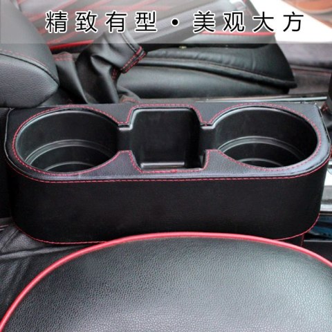 Uchwyt na kubki między fotele czarny