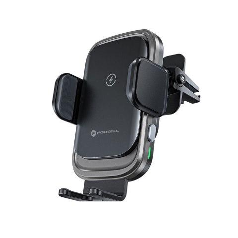 Uchwyt na telefon do samochodu indukcyjny Forcell F-Grip Grand F-24 15W do kratki srebrny