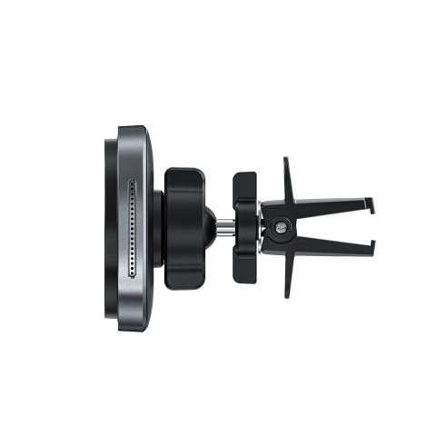 Uchwyt na telefon do samochodu indukcyjny zgodny z MagSafe Forcell F-Grip Air Mag F-07 Qi2 15W do kratki srebrny