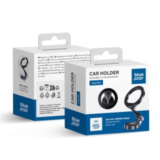 Uchwyt na telefon do samochodu magnetyczny Blue Star Easy View kompatybilny z MagSafe czarny
