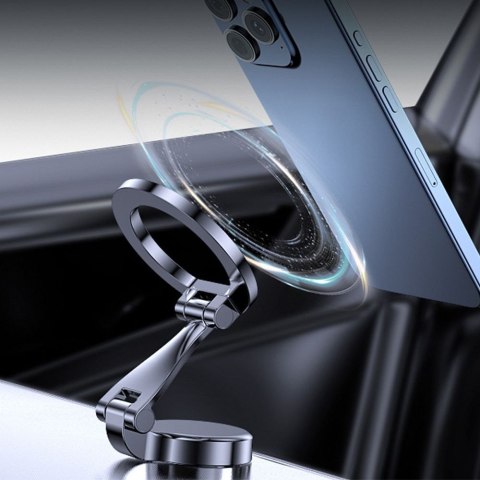 Uchwyt na telefon do samochodu magnetyczny Blue Star Easy View kompatybilny z MagSafe czarny