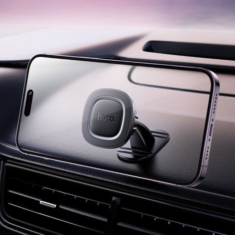 Uchwyt na telefon do samochodu magnetyczny Hoco do deski H73 czarno szary