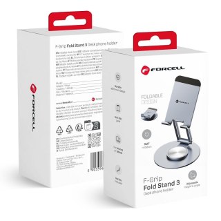 Uchwyt na telefon / tablet biurkowy składany Forcell F-Grip Fold Stand 3 360 szary